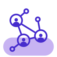 People connected together icon